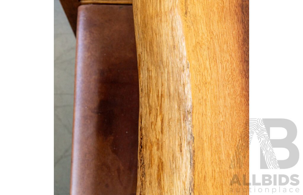 Live Edge Rosewood Dining Table and Six Chairs by Jeremey & Gervase Griffith From Griffith Tablecraft, 1976