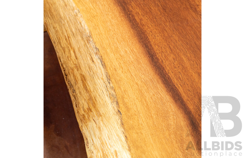 Live Edge Rosewood Dining Table and Six Chairs by Jeremey & Gervase Griffith From Griffith Tablecraft, 1976