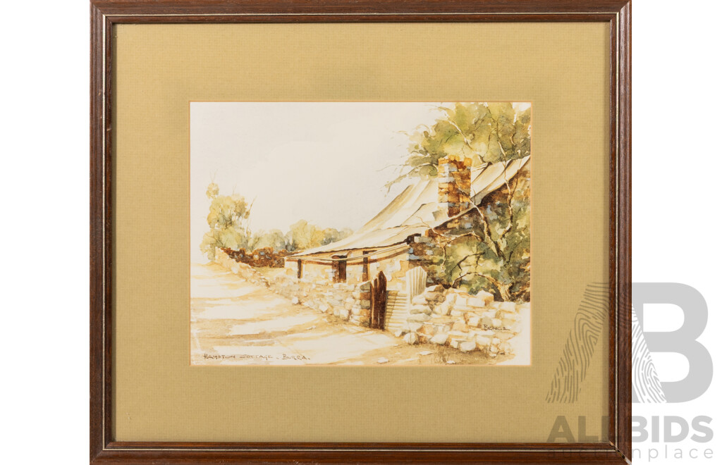 Leonard Pendrell Bence, (20th Century, Australian, 1923-1922), Hampton Cottage, Burra, Quality Colour Photograph of Bence's Original Watercolour, 33 x 38.5 cm (frame)