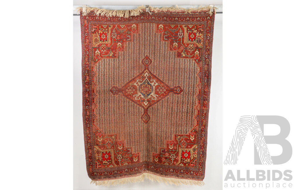 Fantastic Antique Persian Hand Knotted Wool Kahmseh Confederacy Rug, Fars Provence, Southern Persian, with Natural Dyes, Circa 1900s