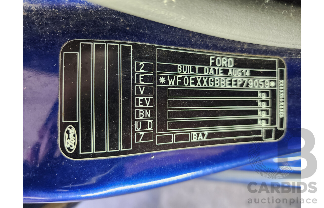 10/2014 Ford Mondeo LX MC 5d Hatchback Blue 2.3L