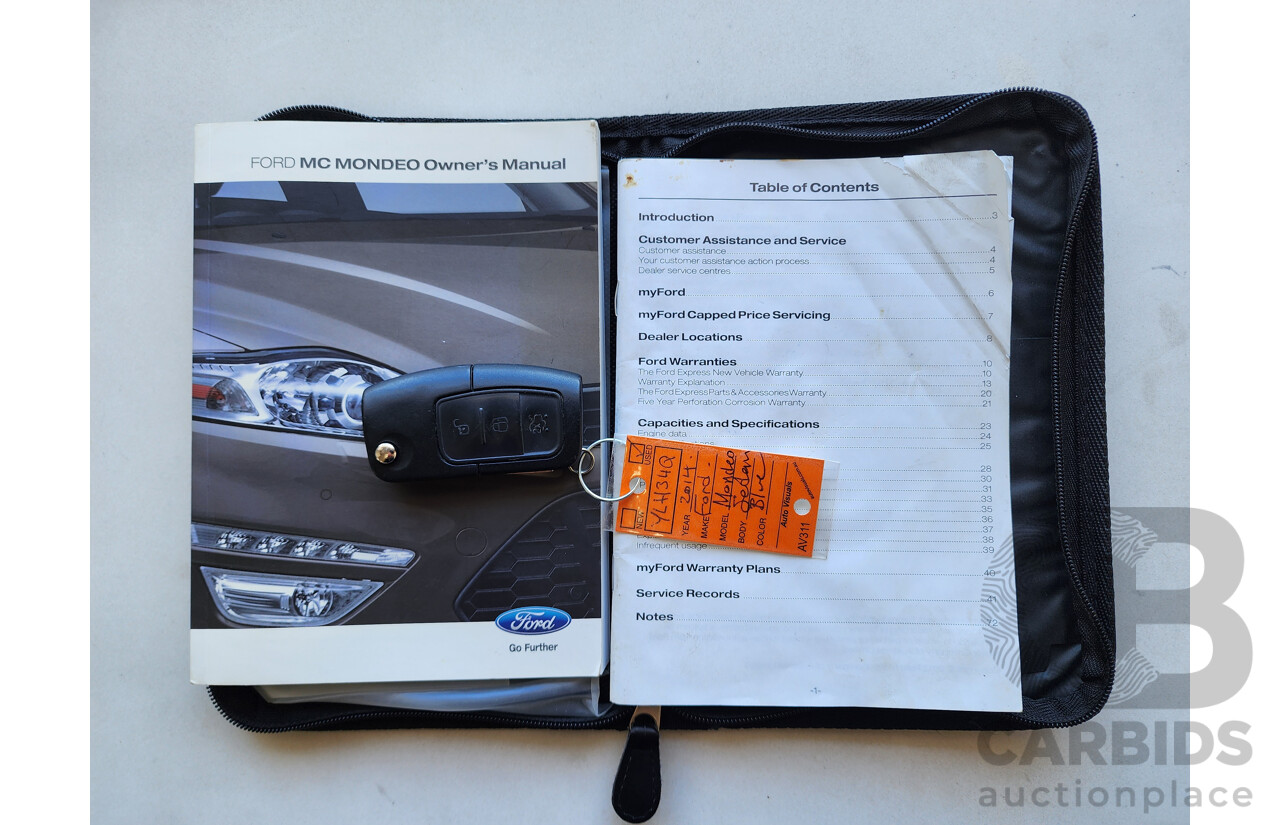 10/2014 Ford Mondeo LX MC 5d Hatchback Blue 2.3L