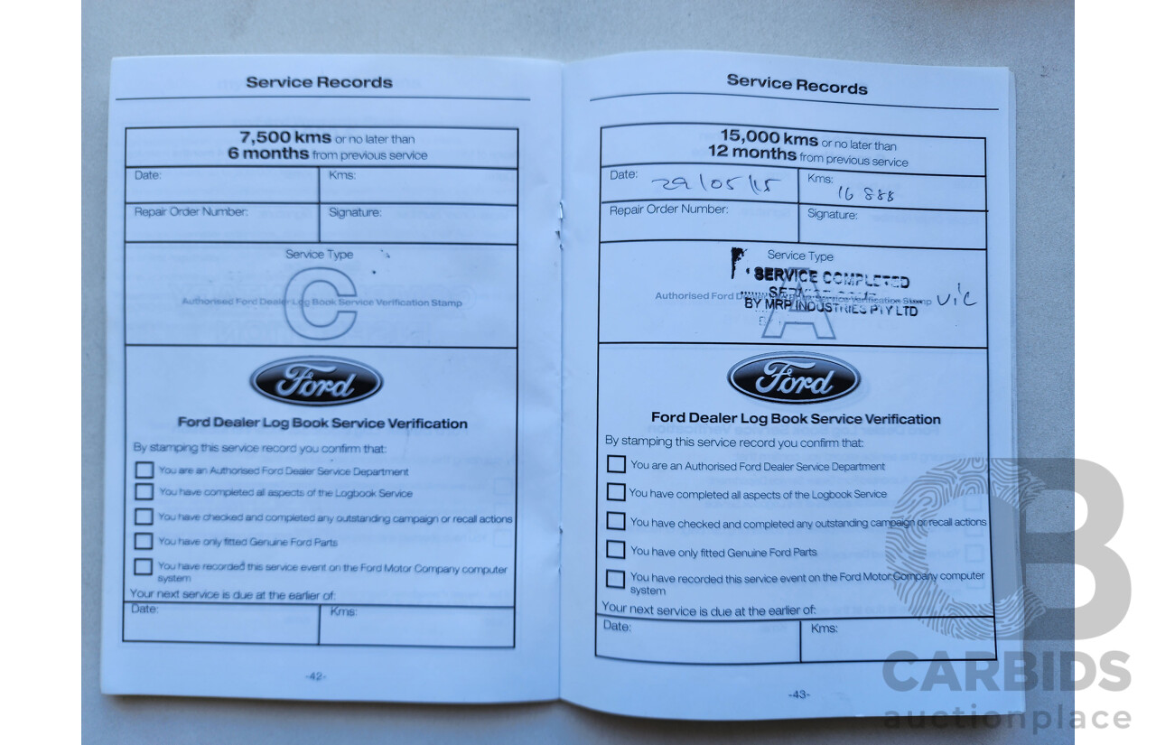 10/2014 Ford Mondeo LX MC 5d Hatchback Blue 2.3L