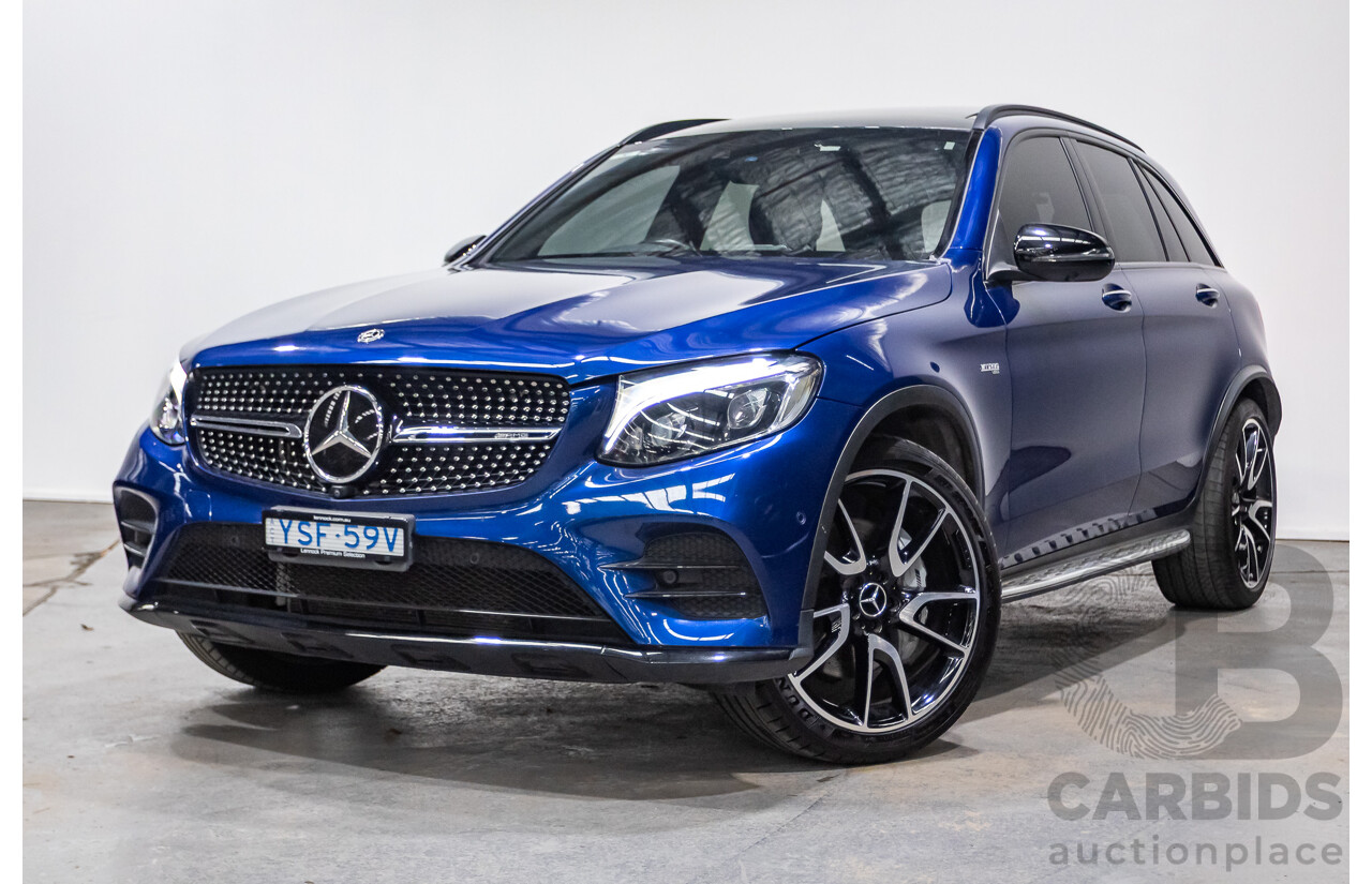 04/2019 Mercedes Benz GLC43 AMG (AWD) X253 MY19 4d Wagon Brilliant Blue Metallic Twin Turbo V6 3.0L