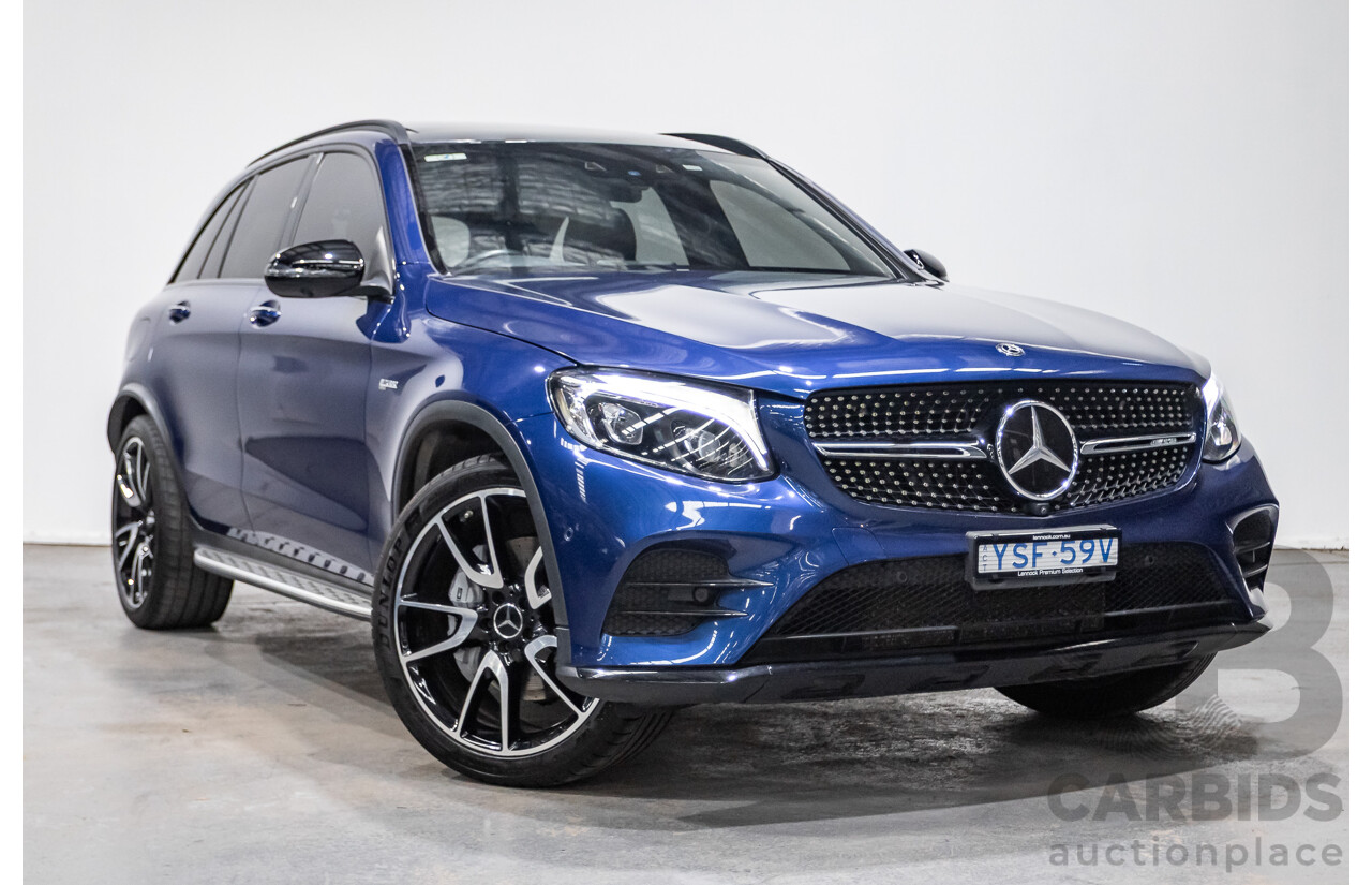 04/2019 Mercedes Benz GLC43 AMG (AWD) X253 MY19 4d Wagon Brilliant Blue Metallic Twin Turbo V6 3.0L