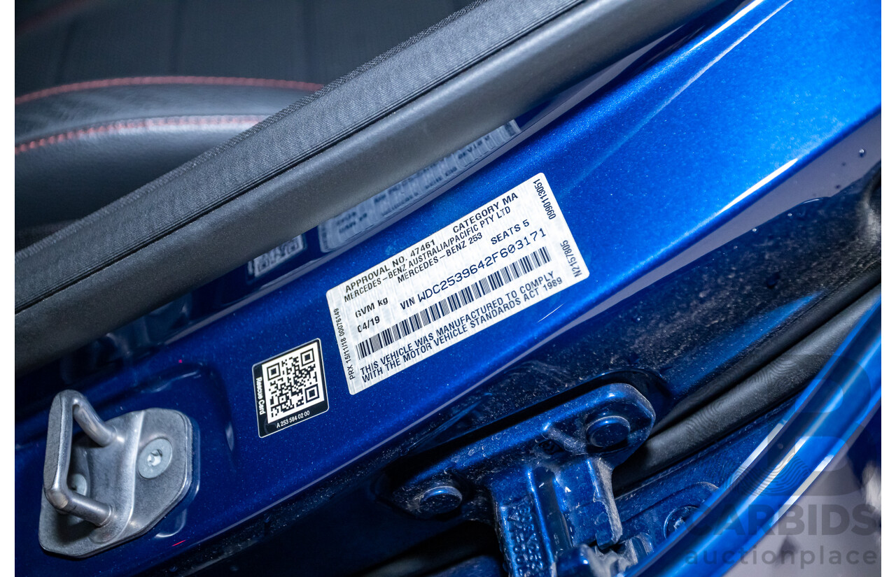 04/2019 Mercedes Benz GLC43 AMG (AWD) X253 MY19 4d Wagon Brilliant Blue Metallic Twin Turbo V6 3.0L