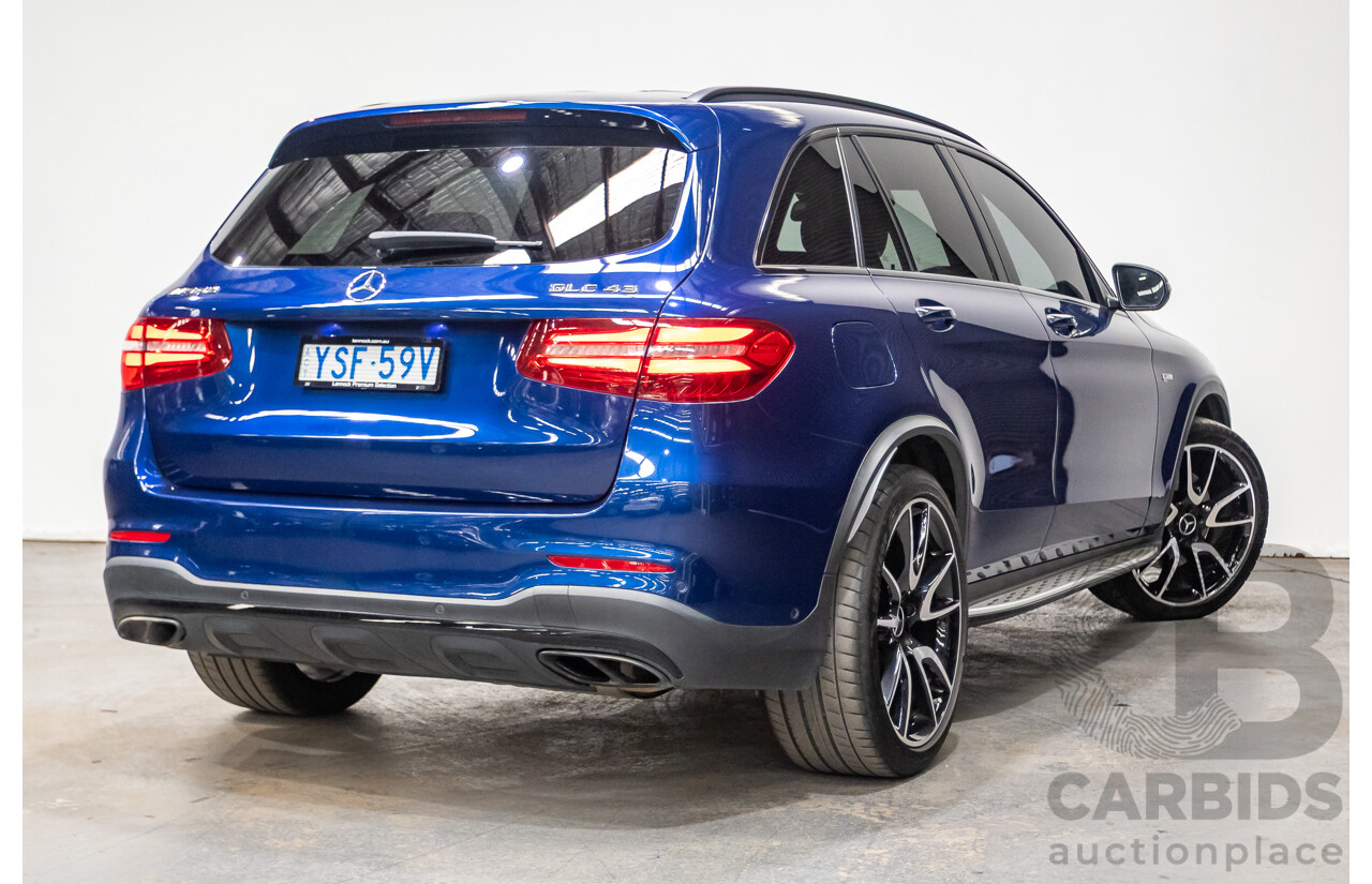 04/2019 Mercedes Benz GLC43 AMG (AWD) X253 MY19 4d Wagon Brilliant Blue Metallic Twin Turbo V6 3.0L