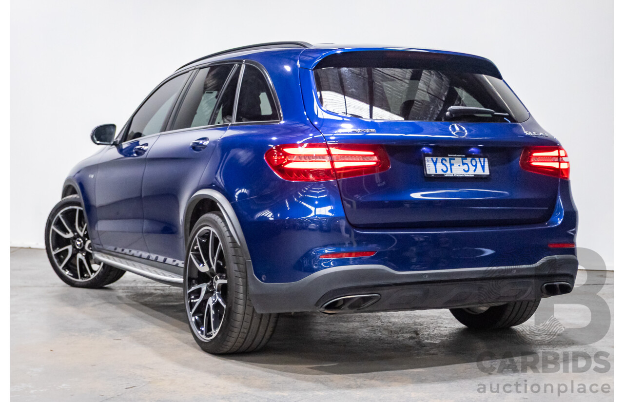04/2019 Mercedes Benz GLC43 AMG (AWD) X253 MY19 4d Wagon Brilliant Blue Metallic Twin Turbo V6 3.0L