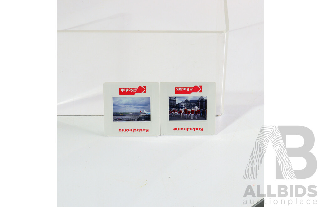 Good Collection Five Wooden Cases Slides, Mostly 1980s to 1990s of Australian & International Interest Including  Europe, Melbourne, Sydney, Tasmania and More