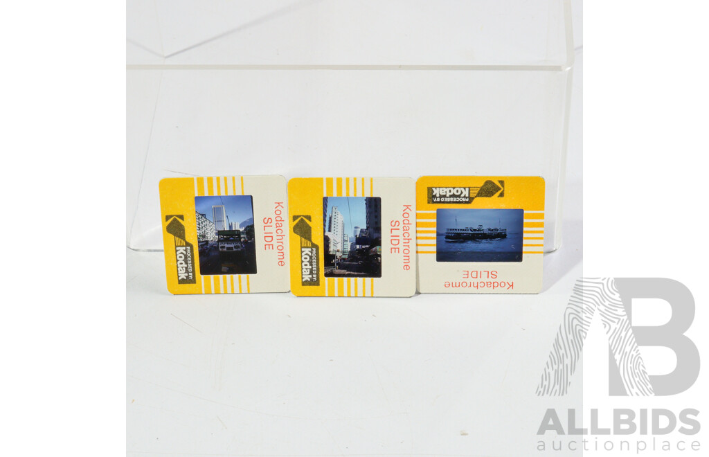 Good Collection Five Cases Slides, Mostly 1970s to 1980s of Australian & International Interest Including  Europe, UK, Hong Kong and More