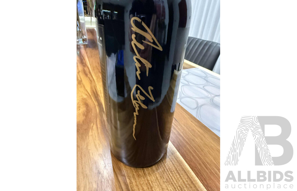 Personally Signed by the late Peter Lehmann double Magnum (3L)  2003 The Futures Shiraz