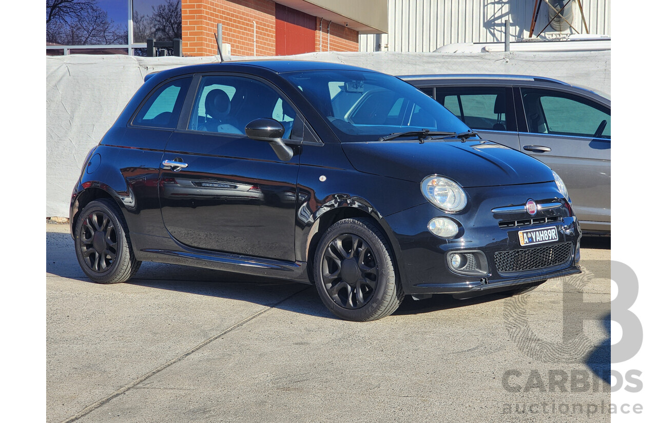 11/2013 Fiat 500 Sport MY13 3d Hatchback Black 1.4L