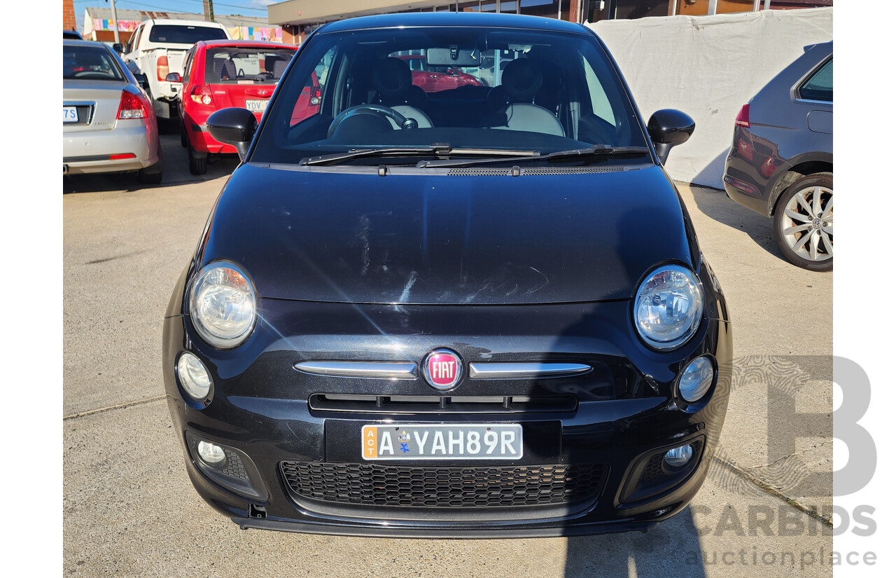 11/2013 Fiat 500 Sport MY13 3d Hatchback Black 1.4L