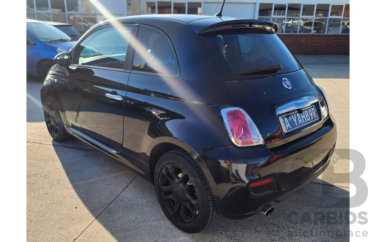 11/2013 Fiat 500 Sport MY13 3d Hatchback Black 1.4L
