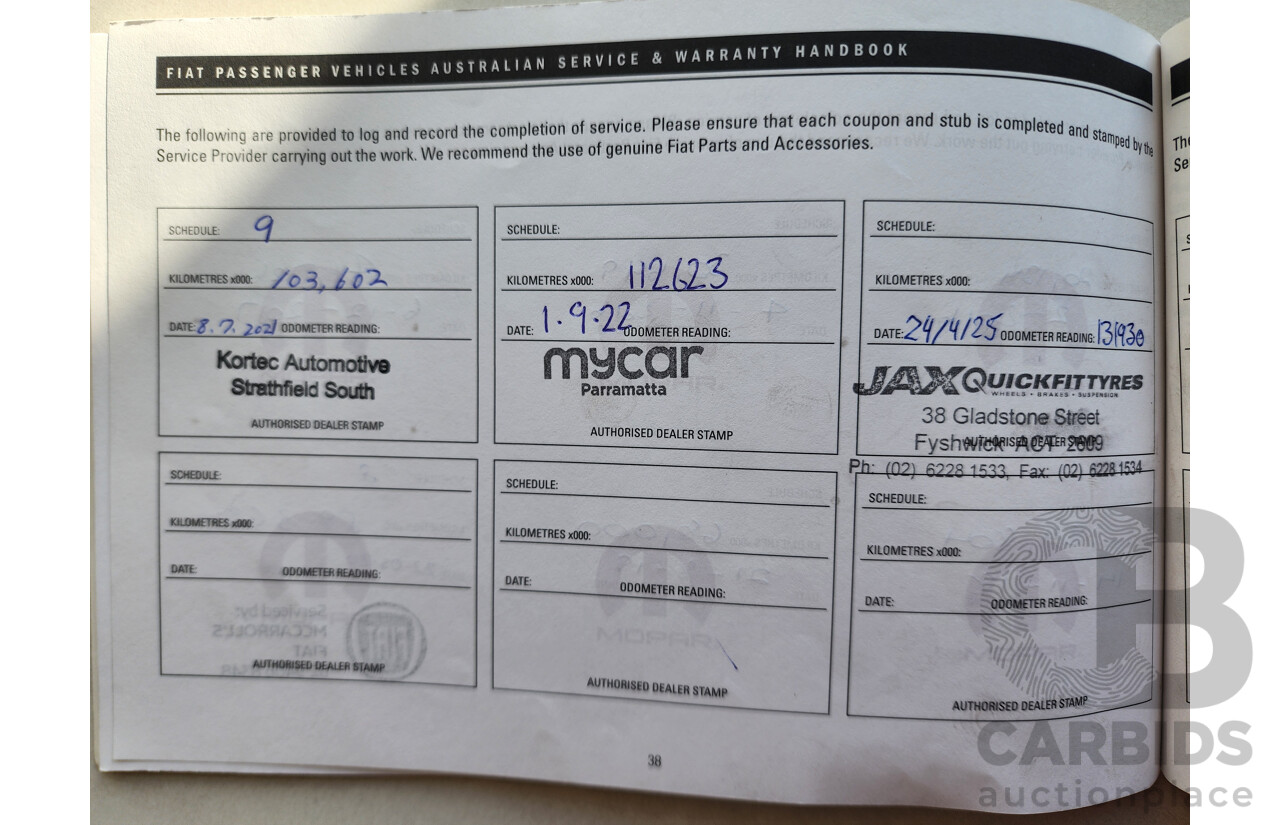 11/2013 Fiat 500 Sport MY13 3d Hatchback Black 1.4L