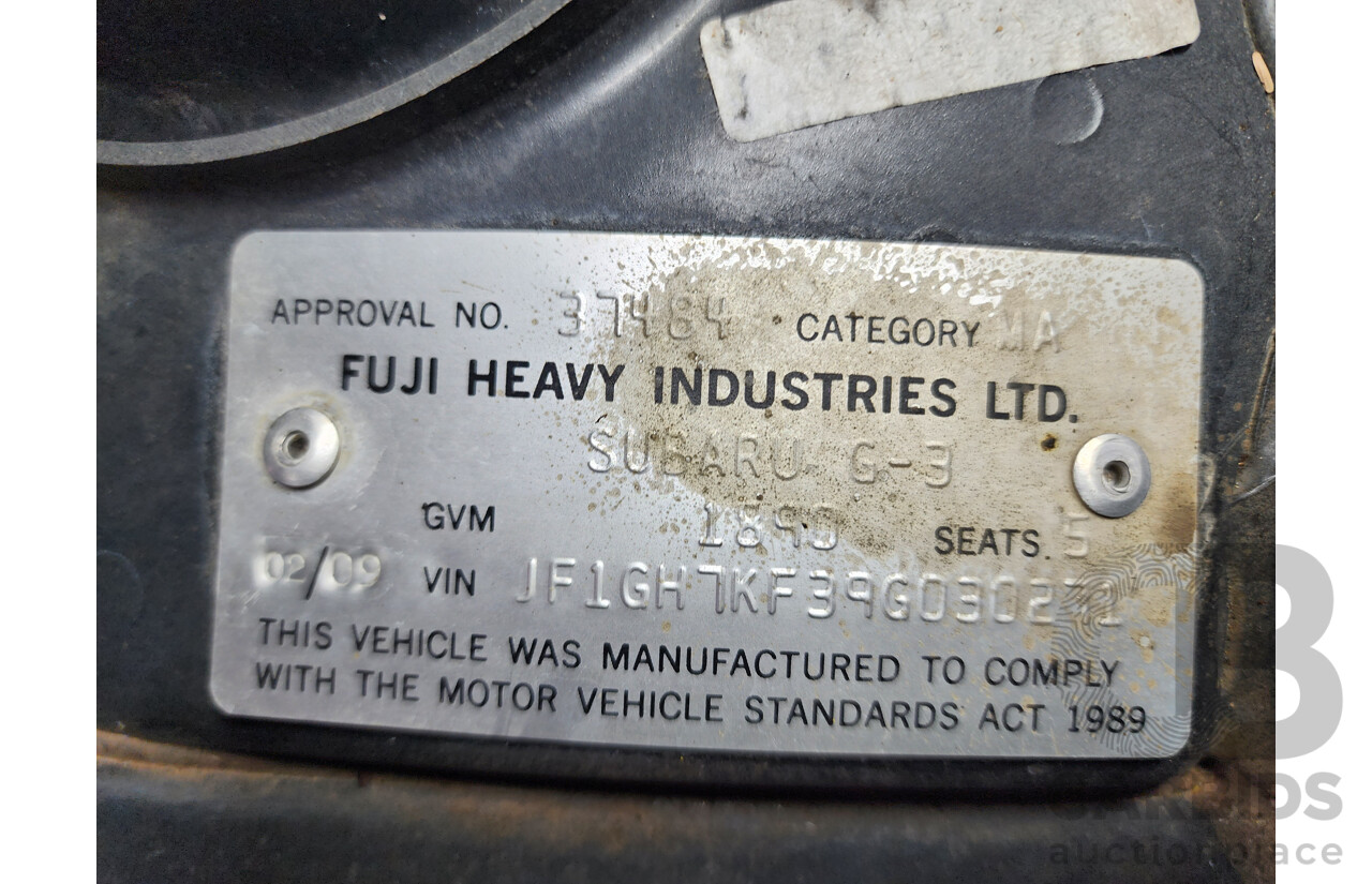 2/2009 Subaru Impreza R (awd) MY09 5d Hatchback Black 2.0L