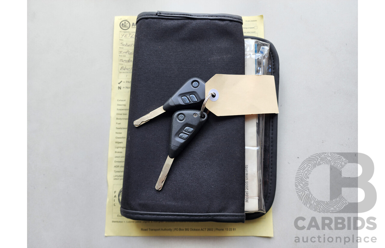 2/2009 Subaru Impreza R (awd) MY09 5d Hatchback Black 2.0L