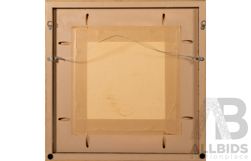 Rick Everingham, (20th Century, Australian, 1945-), Tuscany, Lovely Original Oil on Canvas Board, 49 x 49 cm (frame)