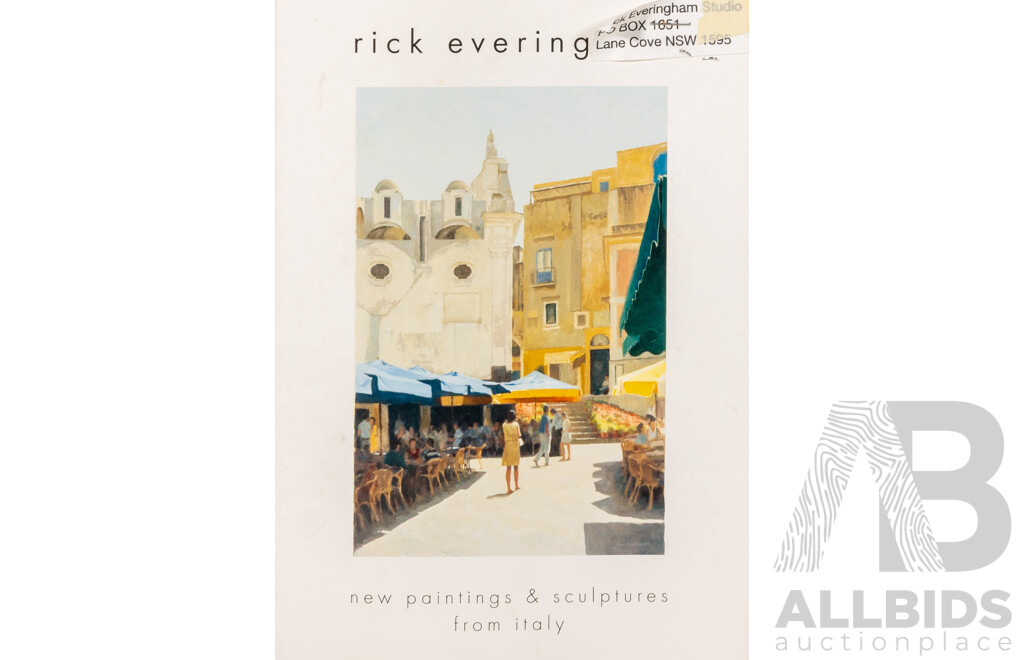 Rick Everingham, (20th Century, Australian, 1945-), Alla Moda, Lucca, Tuscany, Gorgeous Original Oil on Canvas Board, 72 x 61 cm (frame)