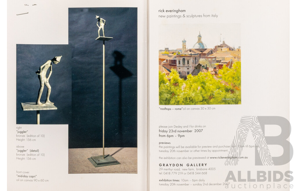 Rick Everingham, (20th Century, Australian, 1945-), Alla Moda, Lucca, Tuscany, Gorgeous Original Oil on Canvas Board, 72 x 61 cm (frame)