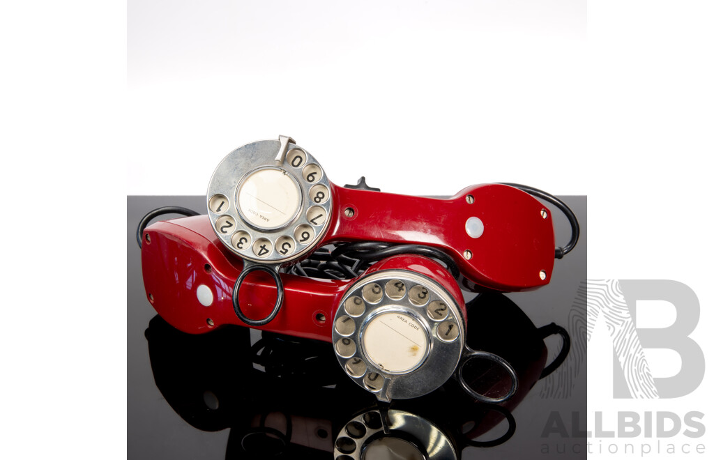 Vintage 1960s Pair Australian Made Postmaster General. Pre Telecom Linesman's Phones
