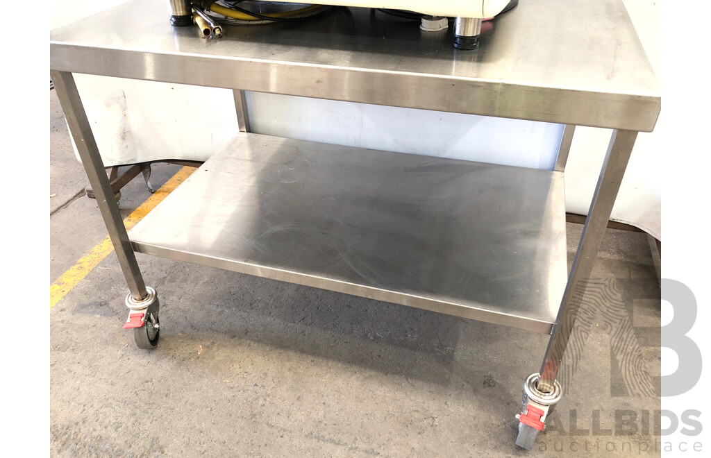 San Remo Two Group Head Coffee Machine and Stainless Steel Trolley