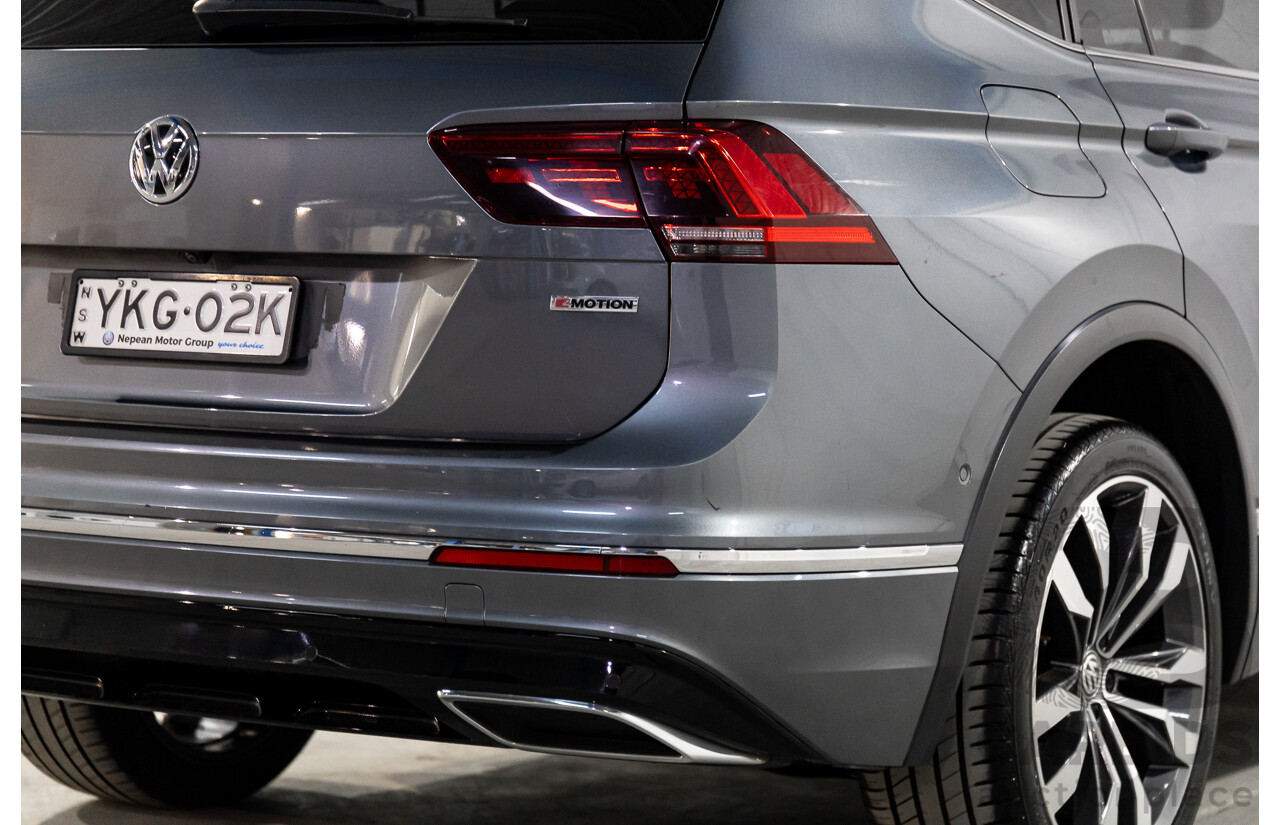 02/2020 Volkswagen Tiguan Highline Allspace R-Line Package 162 TSI (AWD) 5NA MY20 4d Wagon Platinum Grey Metallic Turbo 2.0L - 7 Seater