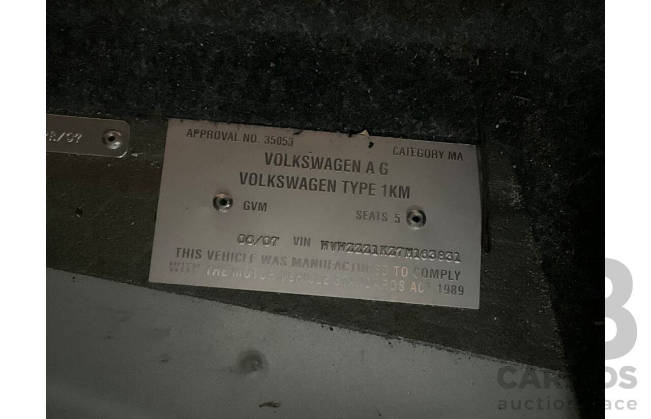 6/2007 Volkswagen Jetta 2.0 Turbo FSI 1KM 4d Sedan Reflex Silver Turbo 2.0L