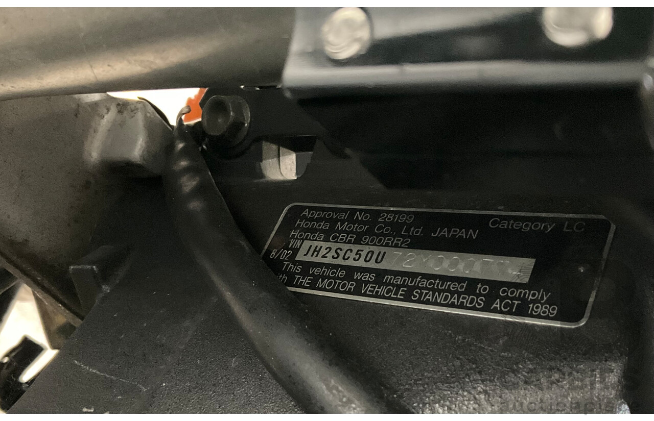 2002 HONDA CBR900RR2 Fire Blade Bike - Dark Purple