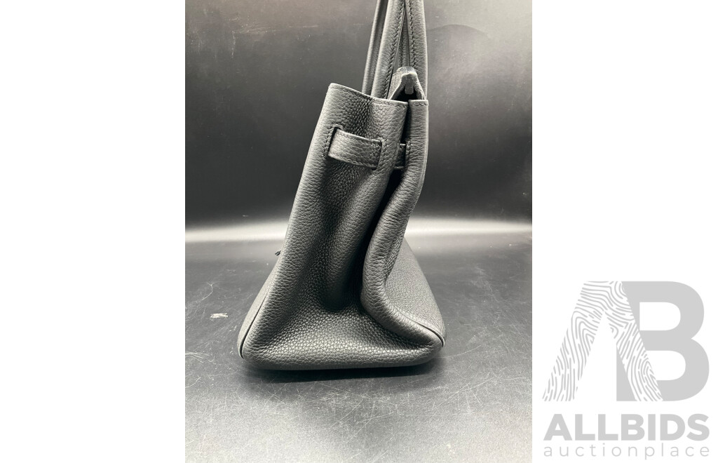 Black Handbag and Blue Cardholder