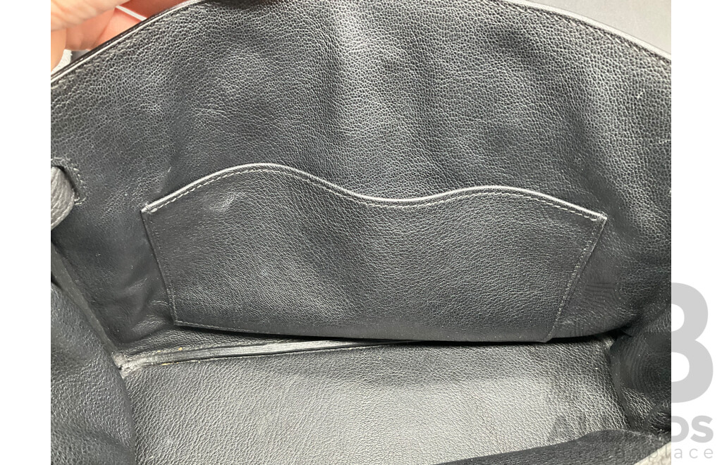 Black Handbag and Blue Cardholder