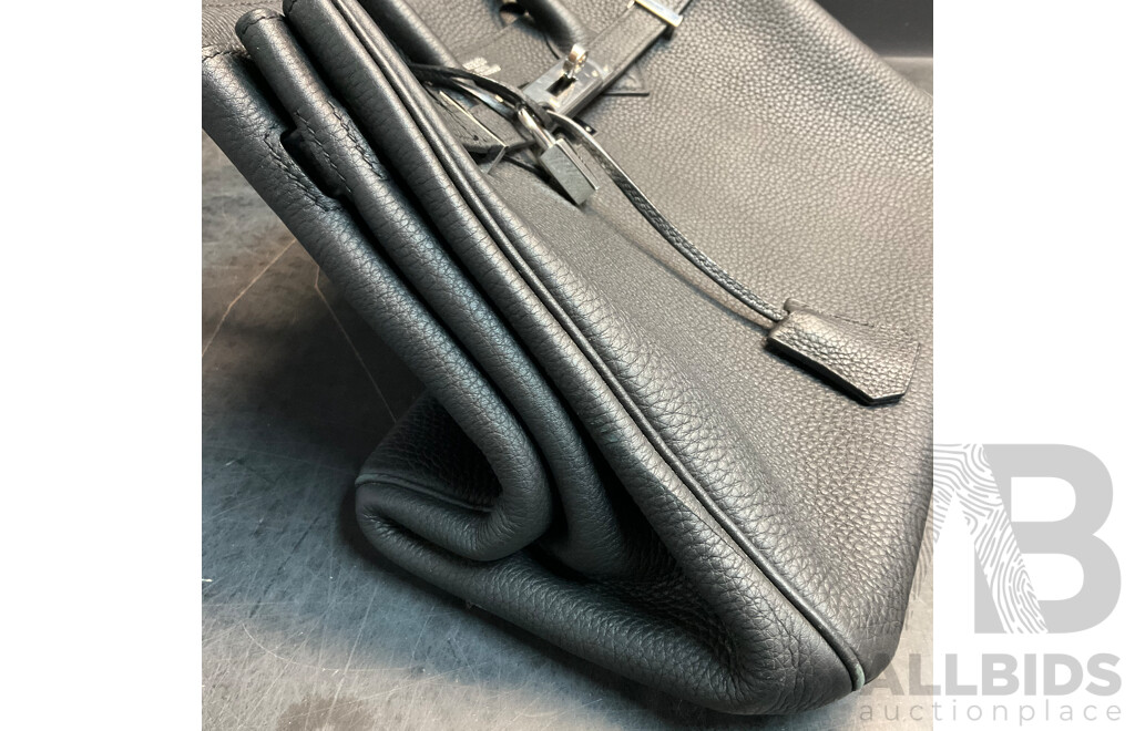 Black Handbag and Blue Cardholder