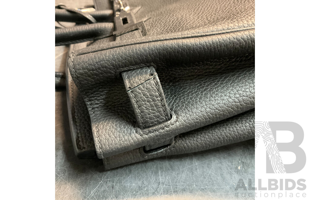 Black Handbag and Blue Cardholder