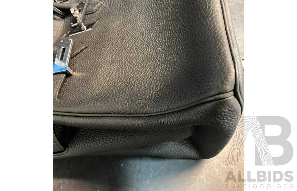 Black Handbag and Blue Cardholder