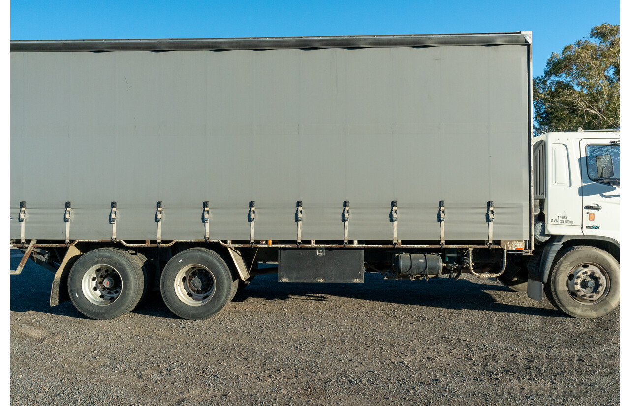 02/2008, Hino Ad Trans 500 Series, GH 1727, 12 Pallet, Curtainsider Canopy Truck with 750KG Taillift & Passed RMS HVIS Roadworthy