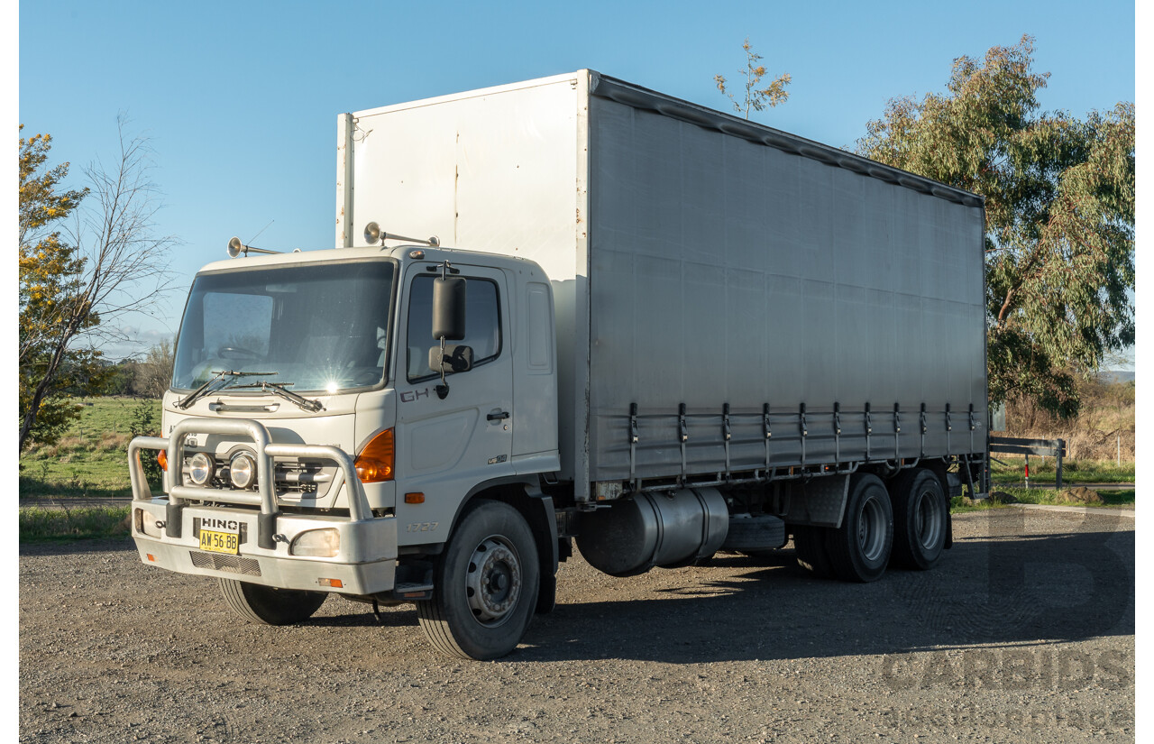 02/2008, Hino Ad Trans 500 Series, GH 1727, 12 Pallet, Curtainsider Canopy Truck with 750KG Taillift & Passed RMS HVIS Roadworthy