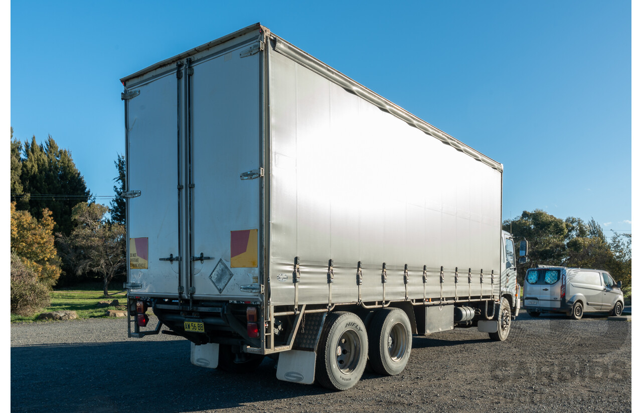 02/2008, Hino Ad Trans 500 Series, GH 1727, 12 Pallet, Curtainsider Canopy Truck with 750KG Taillift & Passed RMS HVIS Roadworthy