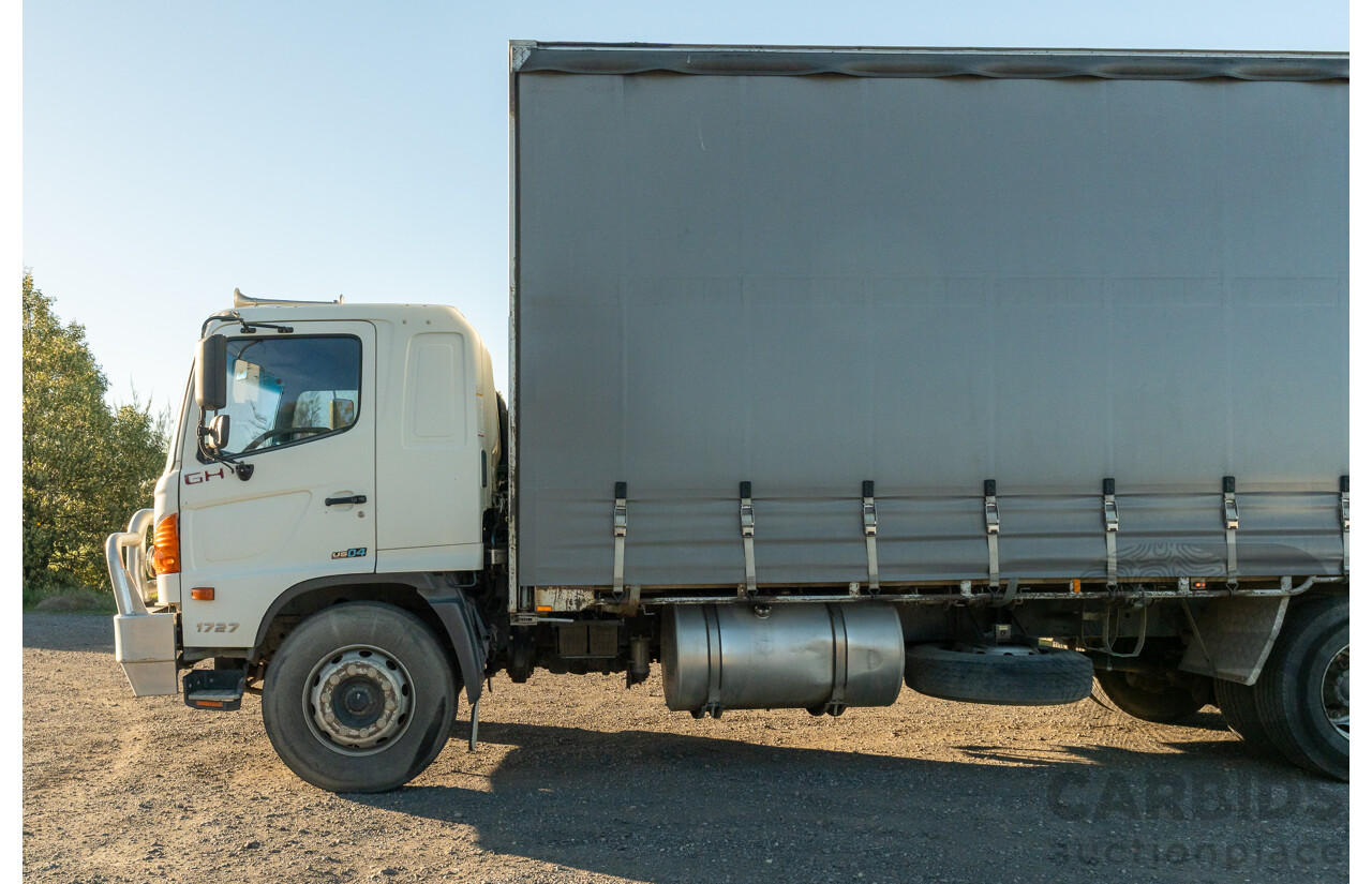 02/2008, Hino Ad Trans 500 Series, GH 1727, 12 Pallet, Curtainsider Canopy Truck with 750KG Taillift & Passed RMS HVIS Roadworthy
