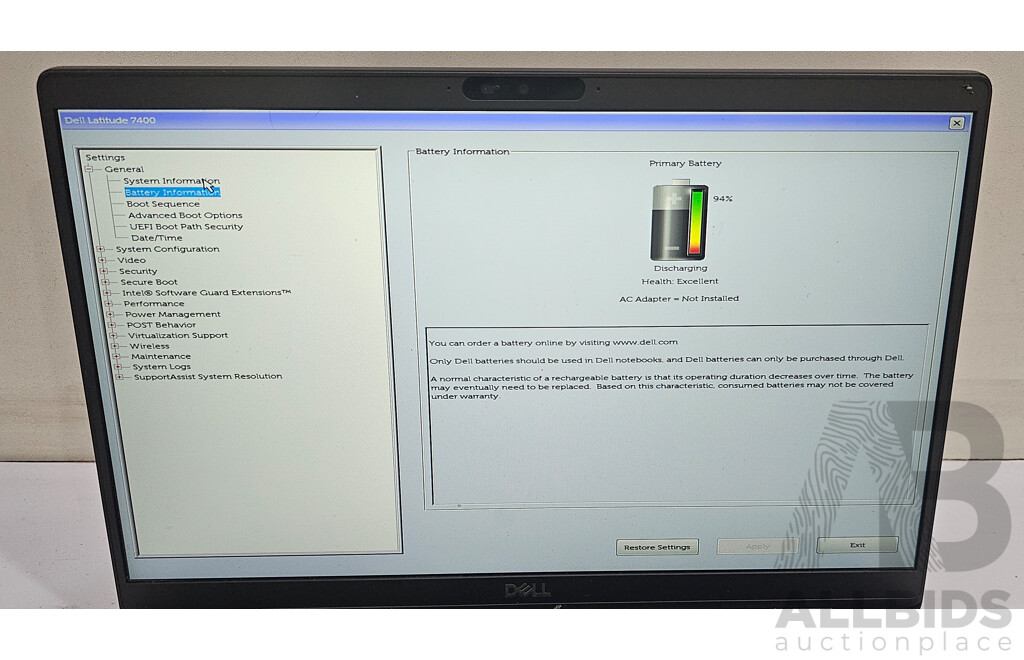Dell Latitude 7400 Intel Core I5 (8365U) 1.60GHz-4.10GHz 4-Core CPU 14-Inch Laptop