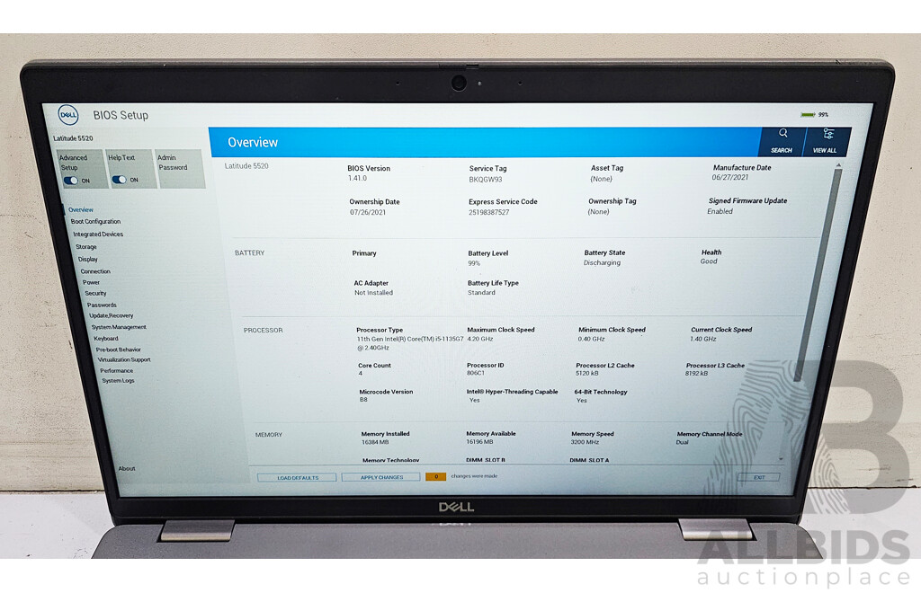 Dell Latitude 5520 11th Gen Intel Core i5 (1135G7) 2.40GHz-4.20GHz 4-Core CPU 15.6-Inch FHD Laptop w/ Power Supply