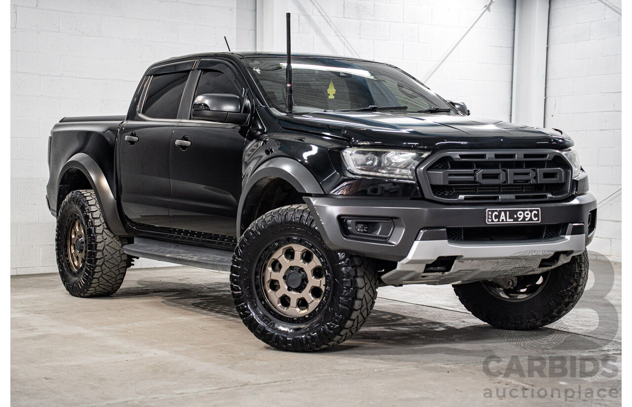 10/2019 Ford Ranger Raptor 2.0 (4x4) PX MKIII MY19.75 Double Cab P/Up Shadow Black Twin Turbo Diesel 2.0L