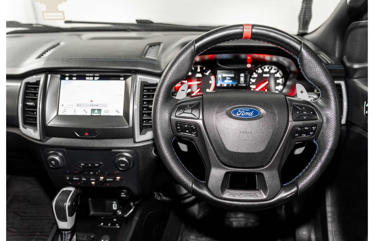 10/2019 Ford Ranger Raptor 2.0 (4x4) PX MKIII MY19.75 Double Cab P/Up Shadow Black Twin Turbo Diesel 2.0L
