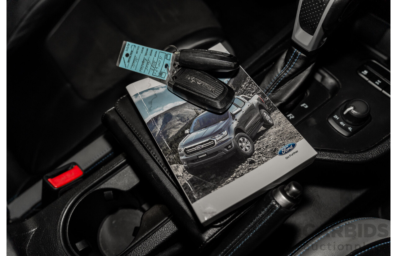 10/2019 Ford Ranger Raptor 2.0 (4x4) PX MKIII MY19.75 Double Cab P/Up Shadow Black Twin Turbo Diesel 2.0L