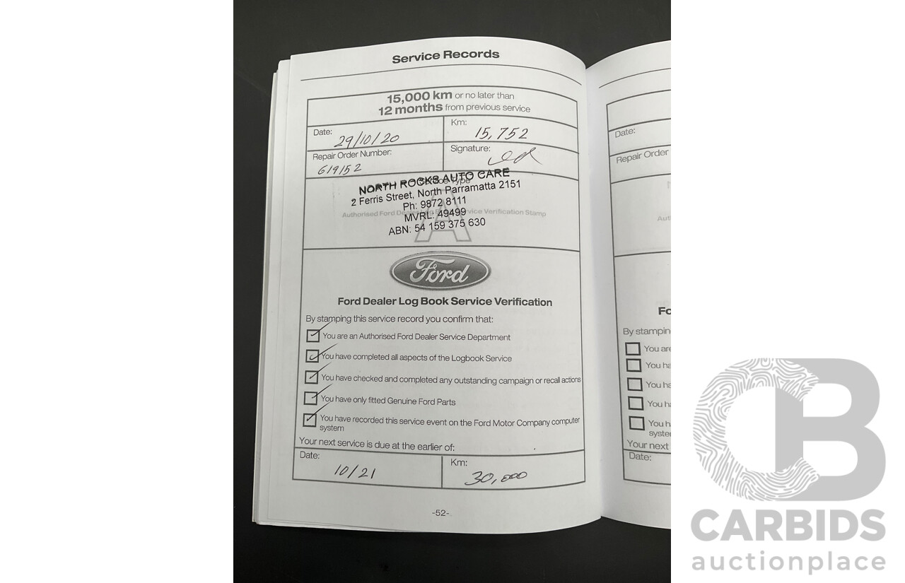 10/2019 Ford Ranger Raptor 2.0 (4x4) PX MKIII MY19.75 Double Cab P/Up Shadow Black Twin Turbo Diesel 2.0L