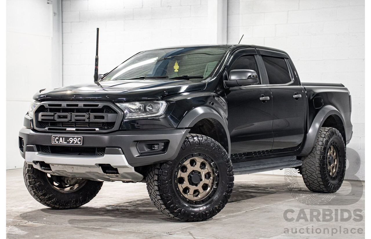 10/2019 Ford Ranger Raptor 2.0 (4x4) PX MKIII MY19.75 Double Cab P/Up Shadow Black Twin Turbo Diesel 2.0L