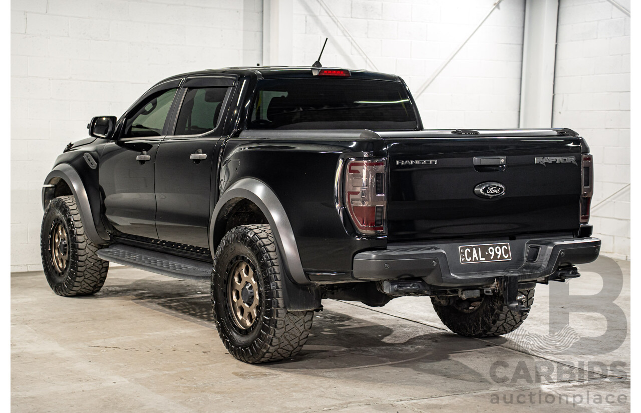 10/2019 Ford Ranger Raptor 2.0 (4x4) PX MKIII MY19.75 Double Cab P/Up Shadow Black Twin Turbo Diesel 2.0L