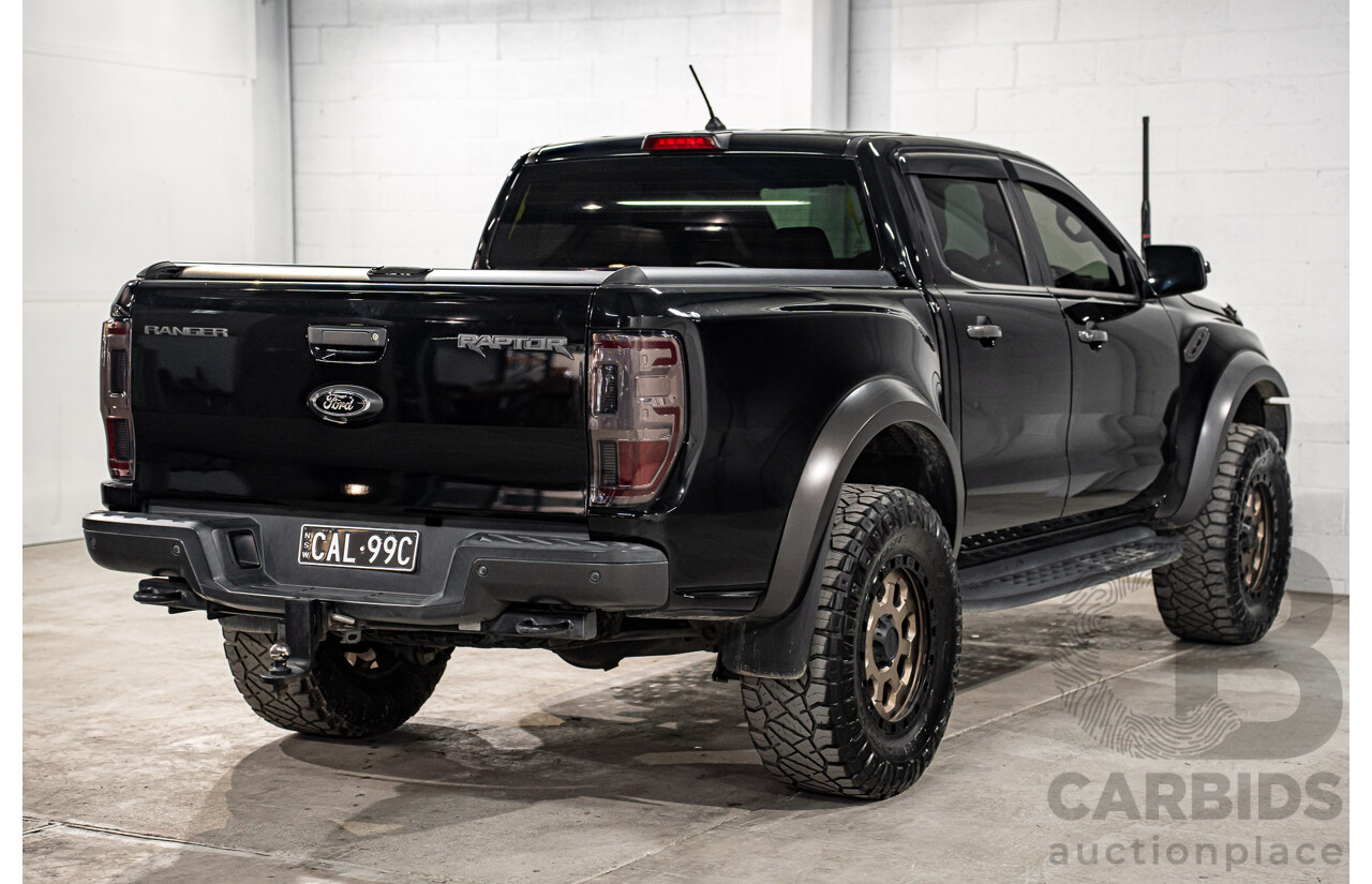 10/2019 Ford Ranger Raptor 2.0 (4x4) PX MKIII MY19.75 Double Cab P/Up Shadow Black Twin Turbo Diesel 2.0L