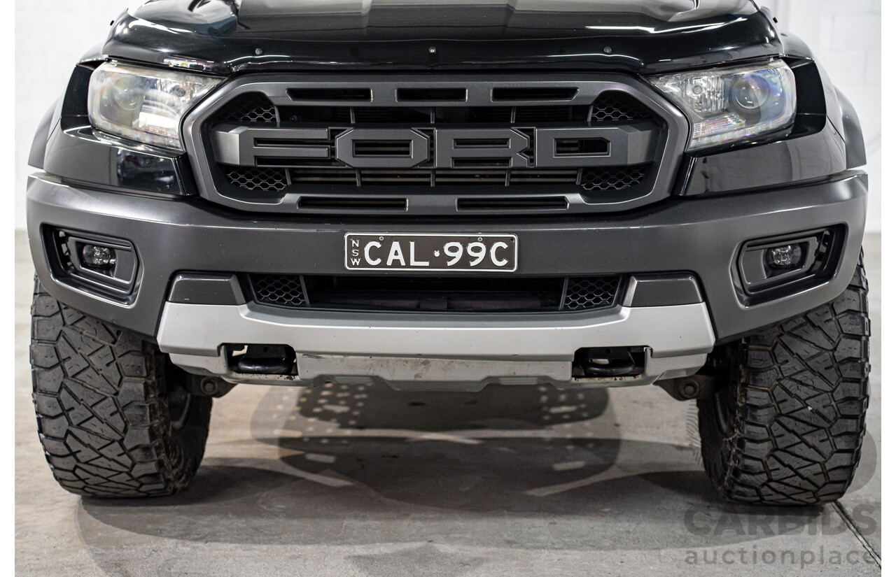 10/2019 Ford Ranger Raptor 2.0 (4x4) PX MKIII MY19.75 Double Cab P/Up Shadow Black Twin Turbo Diesel 2.0L