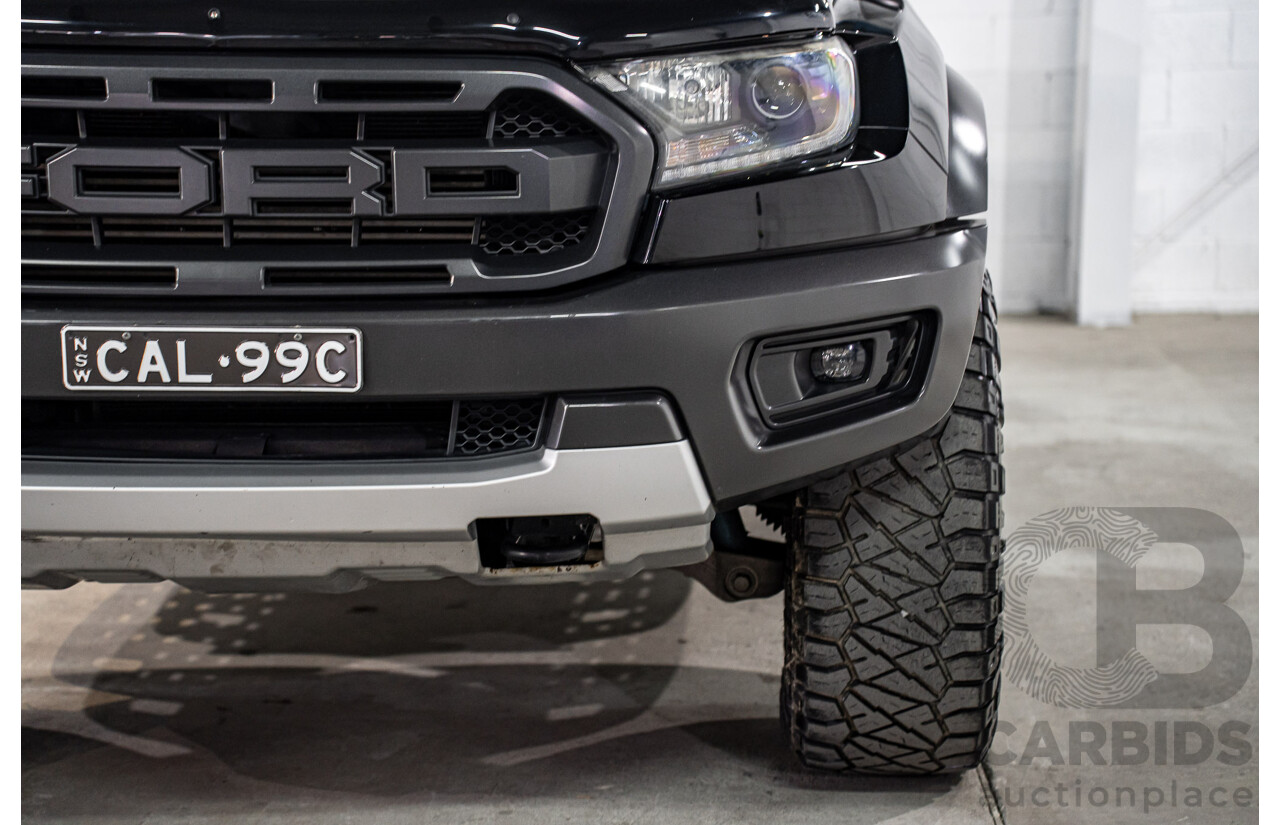 10/2019 Ford Ranger Raptor 2.0 (4x4) PX MKIII MY19.75 Double Cab P/Up Shadow Black Twin Turbo Diesel 2.0L