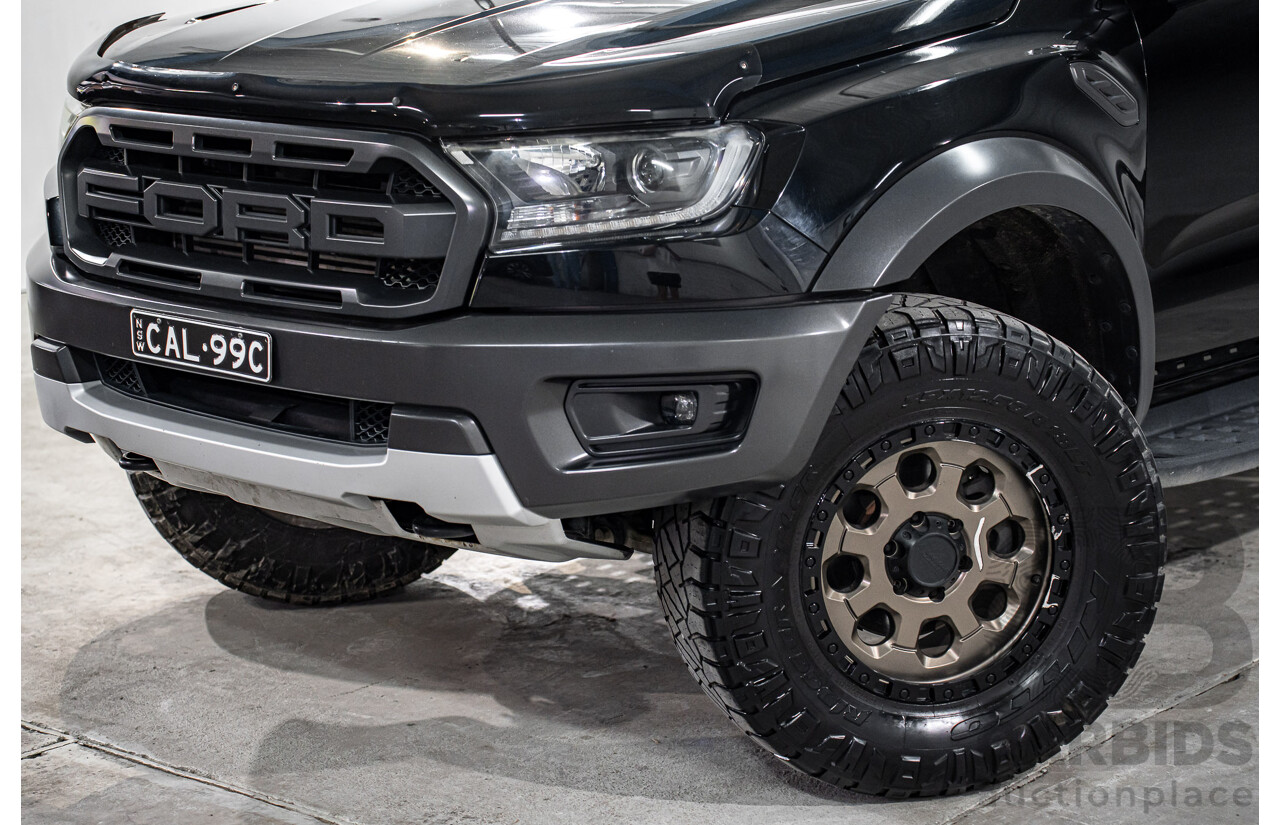 10/2019 Ford Ranger Raptor 2.0 (4x4) PX MKIII MY19.75 Double Cab P/Up Shadow Black Twin Turbo Diesel 2.0L